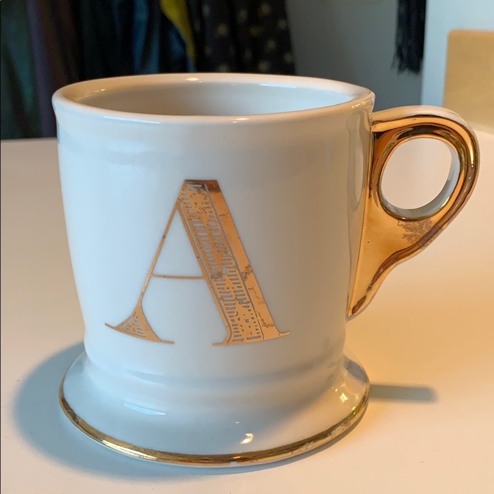 Anthropologie Limited Edition Monogram “A” Mug